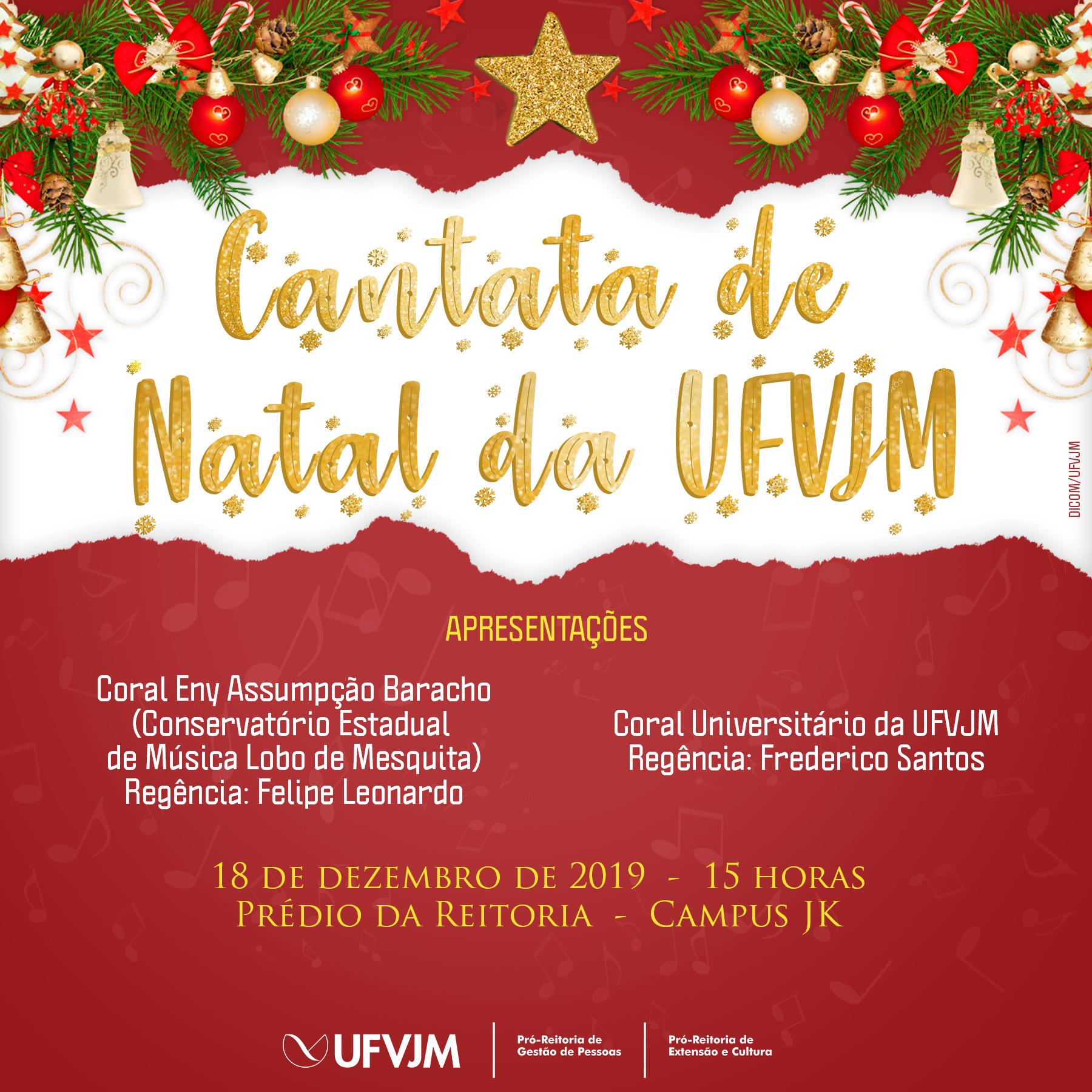 Participe da Cantata de Natal da UFVJM